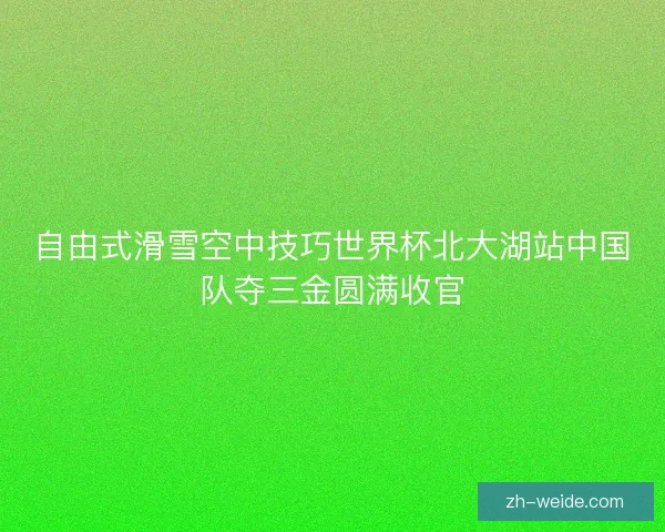 自由式滑雪空中技巧世界杯北大湖站中国队夺三金圆满收官